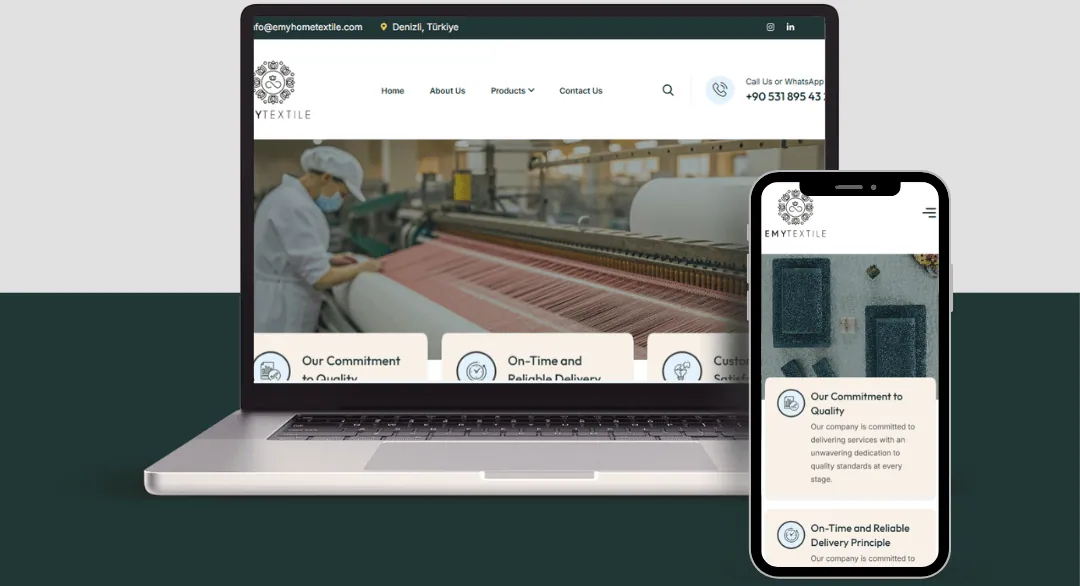 EmyHome Textile Websitesi