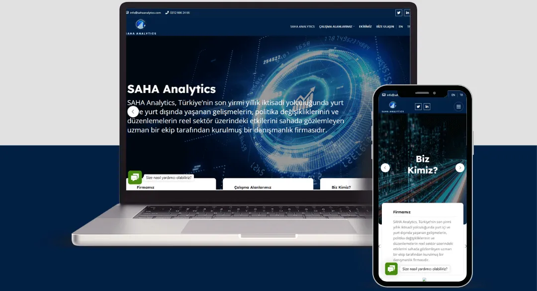 SAHA Analytics Websitesi
