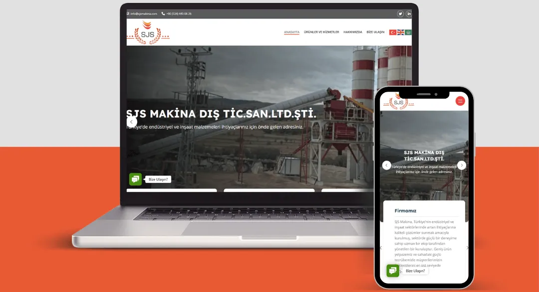 SJS Makina Websitesi